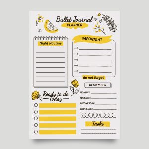 Bullet journal printable.